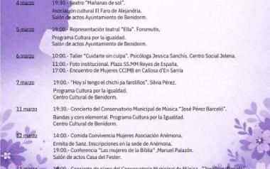 PROGRAMA 8 DE MARZO DÍA INTERNACIONAL DE LA MUJER