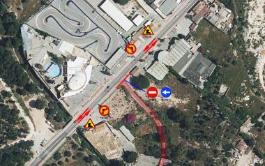El acceso a la Partida de l’Armanello estará cerrado al tráfico hasta el 24 de mayo por las obras del nuevo colector del Palau