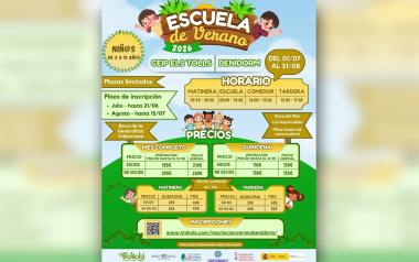 Benidorm organitza una nova edició de l'Escola d'Estiu, que enguany tindrà com a seu el CEIP els Tolls