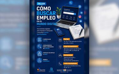 Benidorm programa en septiembre un taller para la búsqueda de empleo en el mundo digital 