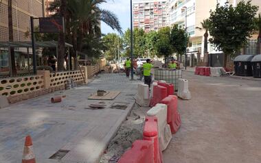 Obras en la avenida Montecarlo