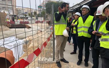 Ciudadanos constata en una visita técnica a las obras de la avenida del Mediterráneo que el proyecto no estará finalizado hasta el verano
