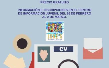 Jove’s Marina Baixa organiza un taller gratuito sobre cómo elaborar un currículum