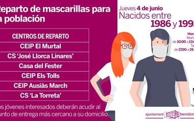Benidorm inicia una nueva fase de entrega de mascarillas, para la población nacida entre 1979 y 1993