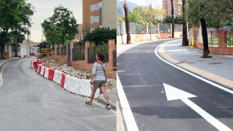 Benidorm finaliza las obras de la calle Denia mientras ejecuta otras actuaciones de mejora en varías vías de La Cala