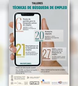 El Pacte per l’Ocupació organiza en Benidorm cuatro talleres sobre técnicas p...