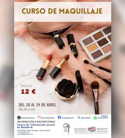 Juventud organiza un curso de maquillaje que se desarrollará del 20 al 24 de...