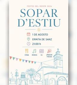 La Festa del Roser organiza su tradicional ‘Sopar d’estiu’, que será el sábad...