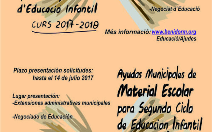 Educación concede ayudas para material escolar a más de 900 alumnos de 2º ciclo de Infantil