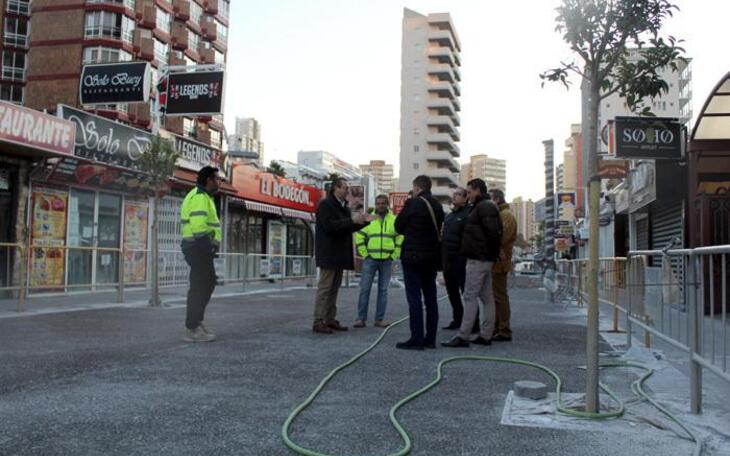 Benidorm emplea la mejora de la obra de la calle Gerona en adecuar las aceras y el subsuelo de Esperanto