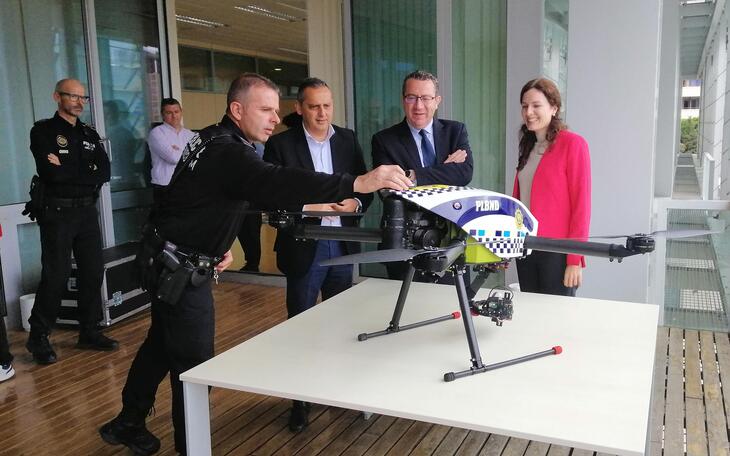 La Policía Local dispone de un nuevo dron con dos horas y media de autonomía de vuelo y cámara térmica 