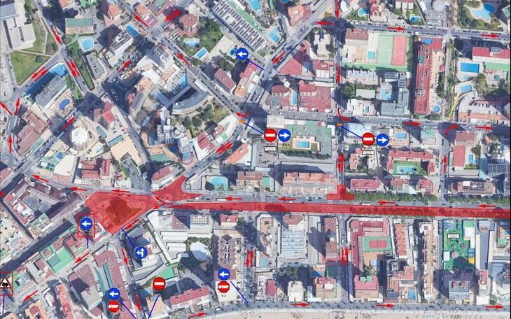 El tramo de la calle Orts Llorca entre Gerona y Mediterráneo estará cortado al tráfico dos meses por las obras de remodelación de la avenida