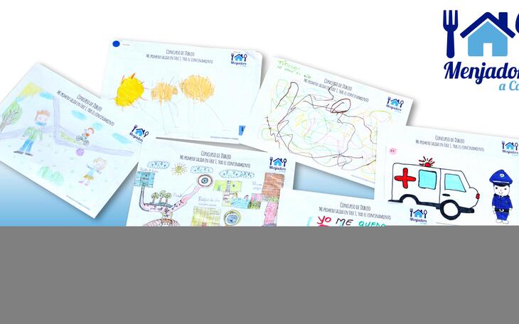 El Ayuntamiento expone una selección de dibujos de los escolares del programa municipal ‘Menjadors a casa’