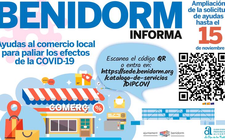 Benidorm extends the deadline for new grants to local commerce and the type of commercial establishments that can request them...