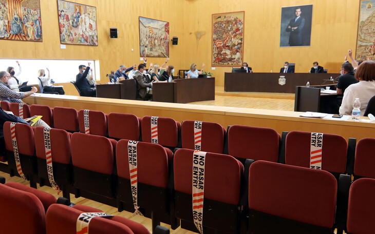 Momento del pleno ordinario de mayo de 2021