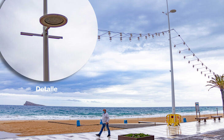 Benidorm implantará en el Paseo de Levante un nuevo prototipo de farola y banco que facilita la instalación de elementos ‘smart’