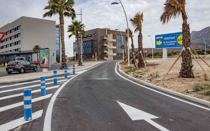 Benidorm abre el nuevo carril de incorporación que conecta el Salt de l’Aigua con la N-332 y la autovía