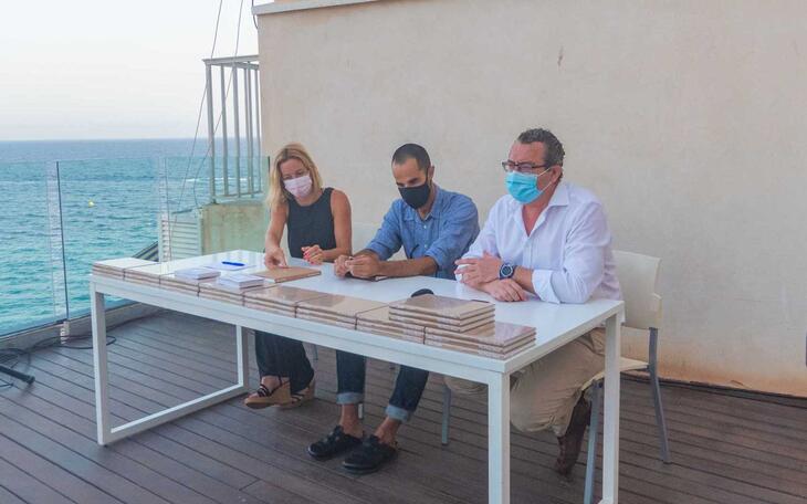 Ana Pellicer, Tito Pérez Mora y Toni Pérez en El Torrejó.