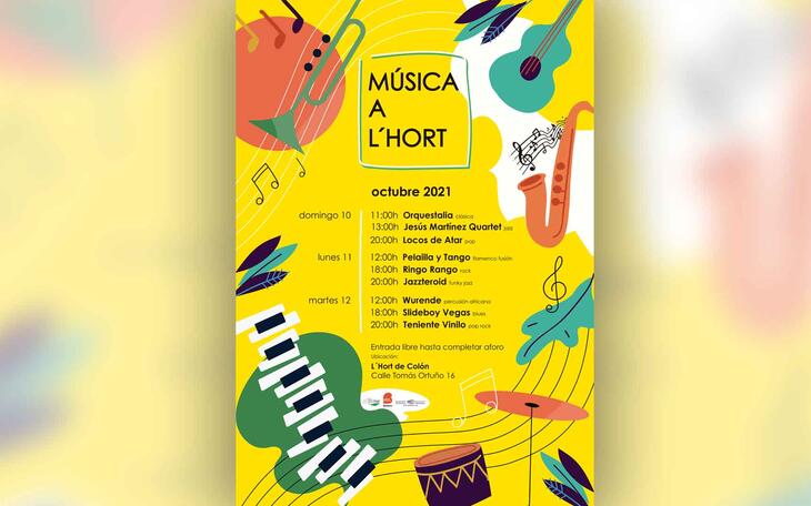 Benidorm estrena durante el Puente ‘Música a l’Hort’, con 9 conciertos gratuitos de diferentes estilos