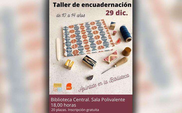 Encuadernación artesana y teatro para despedir el año en la Biblioteca municipal