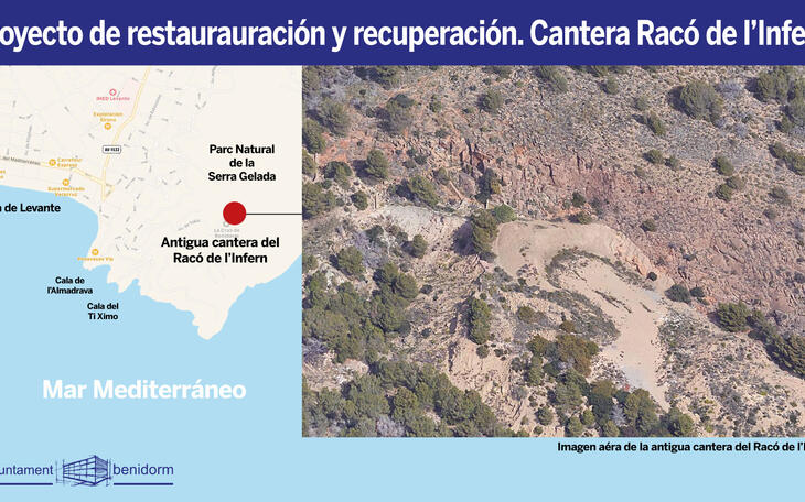 Benidorm remet a Conselleria el projecte per a restaurar i recuperar la pedrera del Racó de l