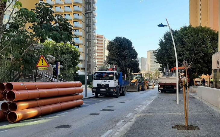 Obras de renovación de la calle Jaén