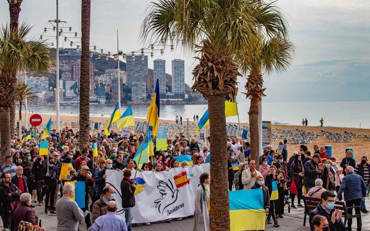 La manifestación a su paso por Levante.