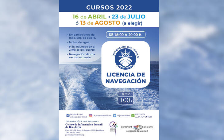 Juventud organiza tres cursos para obtener la licencia de navegación y motos acuáticas