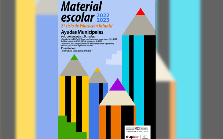 Educación entrega a partir del lunes los primeros 640 vales de las ayudas de material escolar del alumnado de 2º ciclo de Infantil