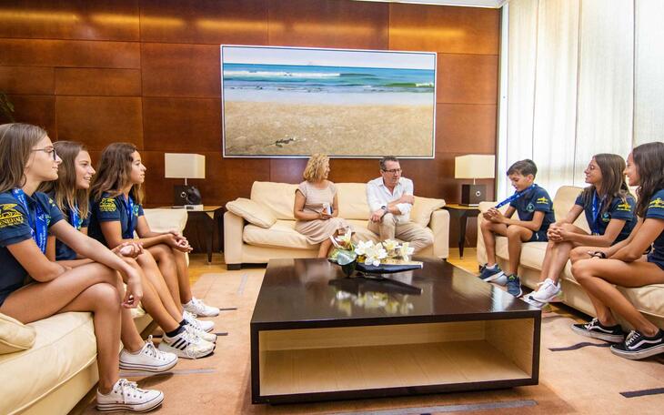 Recepción en Alcaldía de deportista