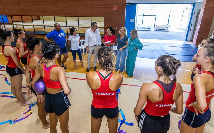 Equipo francés de gimnasia rítmica.
