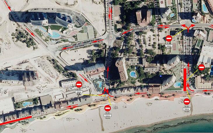 Benidorm inicia el lunes las obras de la Zona de Bajas Emisiones en Armada Española
