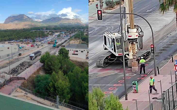 La próxima semana comienzan los trabajos para sujetar la vía del TRAM y acortar plazos en la obra de soterramiento de la avenida Beniardá 