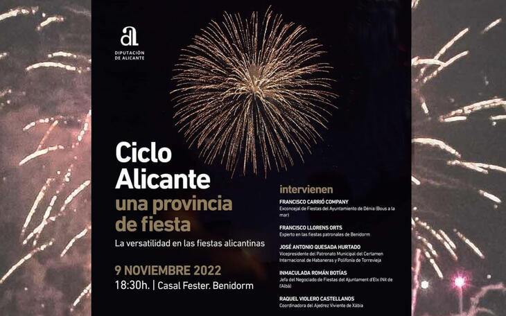 Una mesa redonda analiza algunas de las fiestas más singulares de la provincia, incluidas les Festes Majors Patronals de Benidorm.