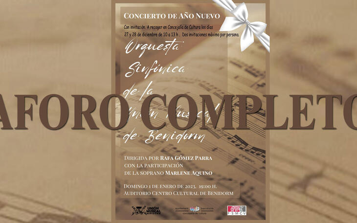 Agotadas las invitaciones para el Concierto de Año Nuevo de la Unión Musical de Benidorm 