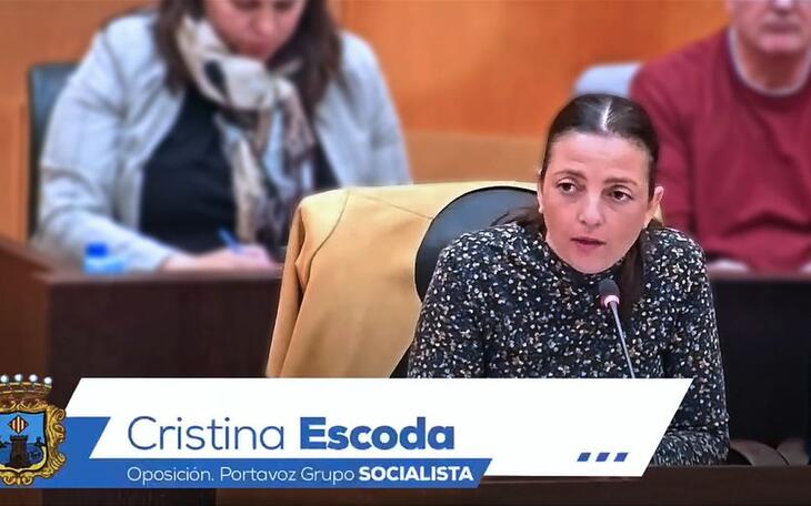 Cristina Escoda del grupo Socialista.