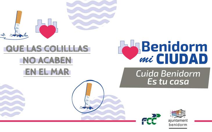 Benidorm incorpora nuevas papeleras en los barrios e inicia una campaña de concienciación para no arrojar colillas al suelo