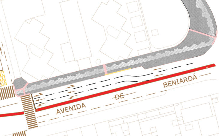 Reordenación del tráfico en la avenida Beniardá