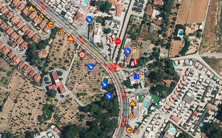 Benidorm establece el tráfico alternativo en la avenida Severo Ochoa por las obras de renovación e impulsión de aguas residuales 