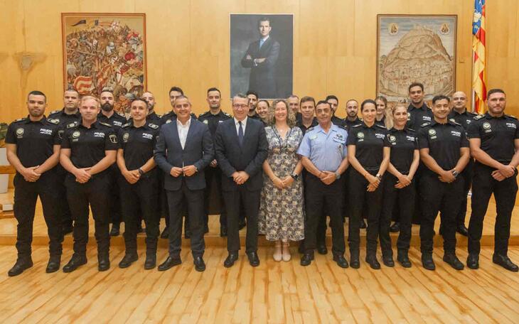 Nuevos agentes de la Policía Local de Benidorm.
