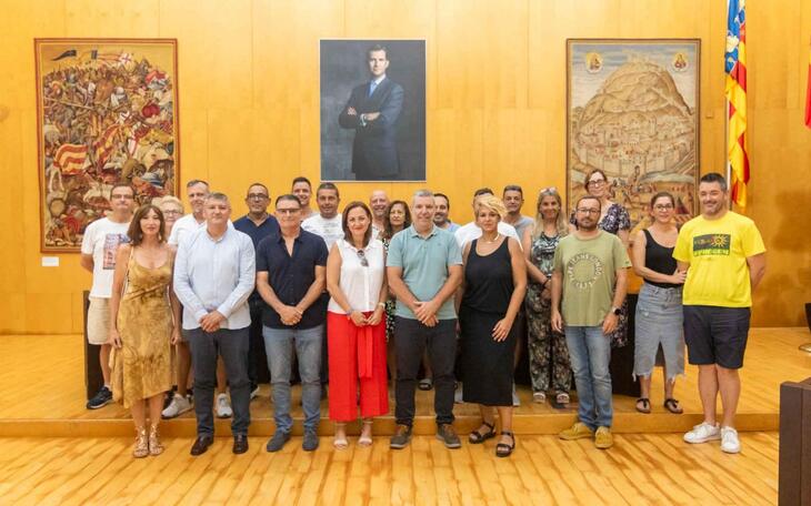Soliveres con la Junta de Personal y el Comité de Empresa.