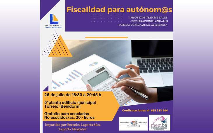 Empleo colabora con Memba en un taller sobre fiscalidad para autónomos  