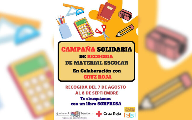Campaña Biblioteca para recogida de material escolar