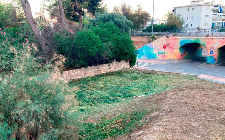 Benidorm vuelve a limpiar los tramos urbanos de los barrancos para minimizar los efectos de posibles lluvias torrenciales  