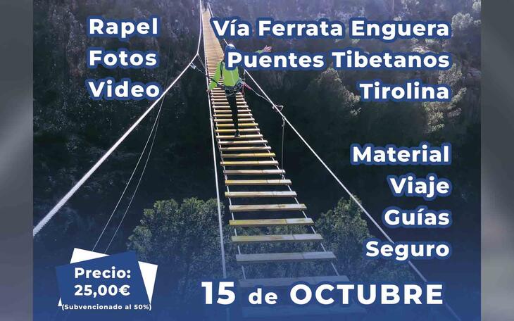 La vía ferrata de Enguera, la propuesta multiaventura de Juventud para el 15 de octubre 