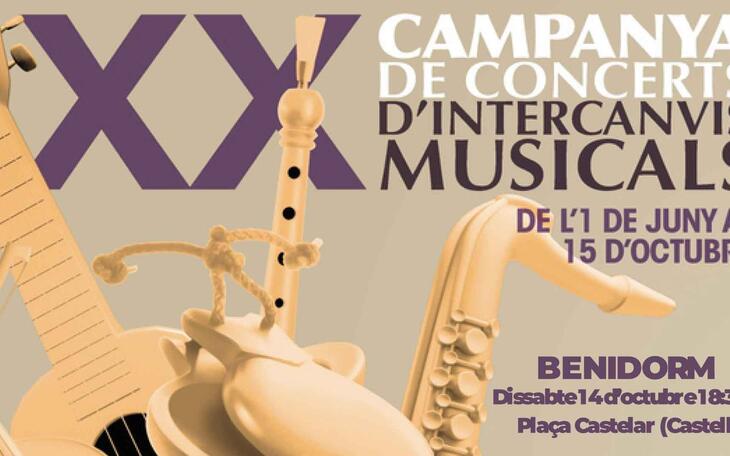 La Colla de Xirimiters de La Marina se une al Grup de Danses Bellaguarda para ofrecer un concierto en Benidorm 