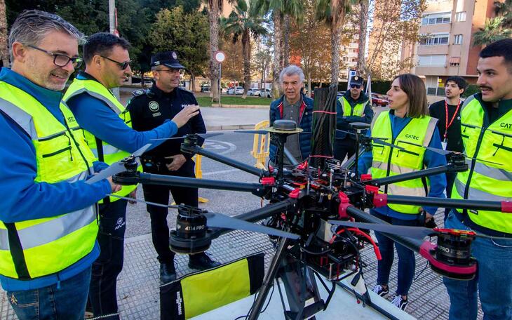 Benidorm acoge una prueba piloto de navegación de drones en entornos urbanos de la Comisión Europea