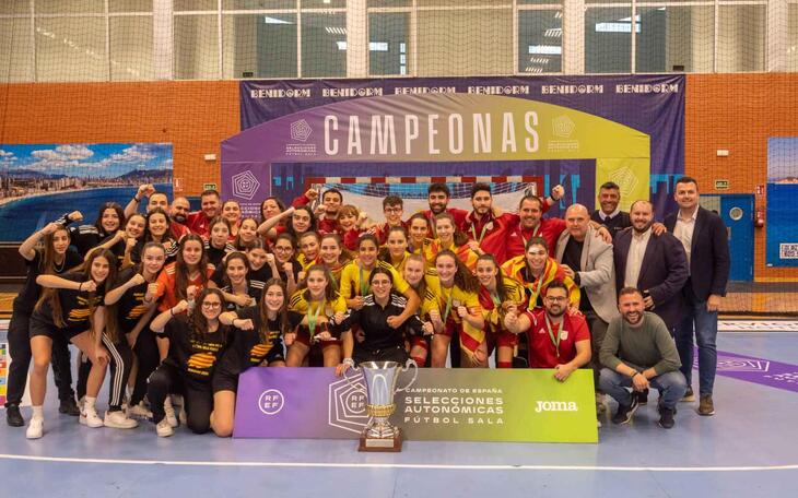 Cataluña, campeona de España sub-19 de fútbol sala.