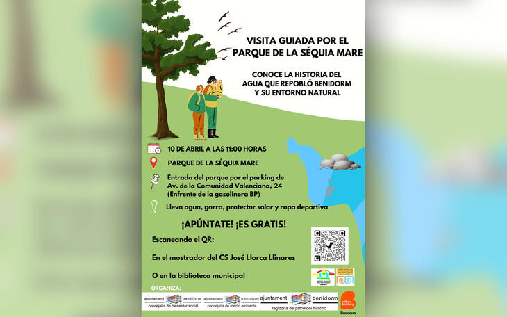 Benidorm organiza mañana una visita guiada al parque de la Séquia Mare abierta a todos los públicos 