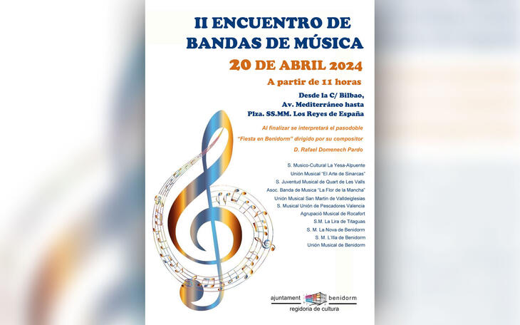 Benidorm acoge el sábado el II Encuentro de Bandas de Música 
